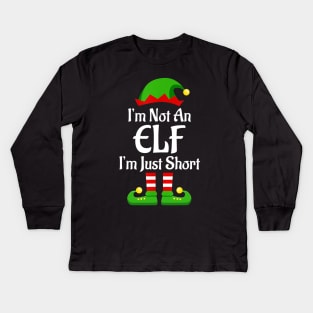 I'm Not An Elf Family Christmas Pjs Matching Men Women Kids Kids Long Sleeve T-Shirt